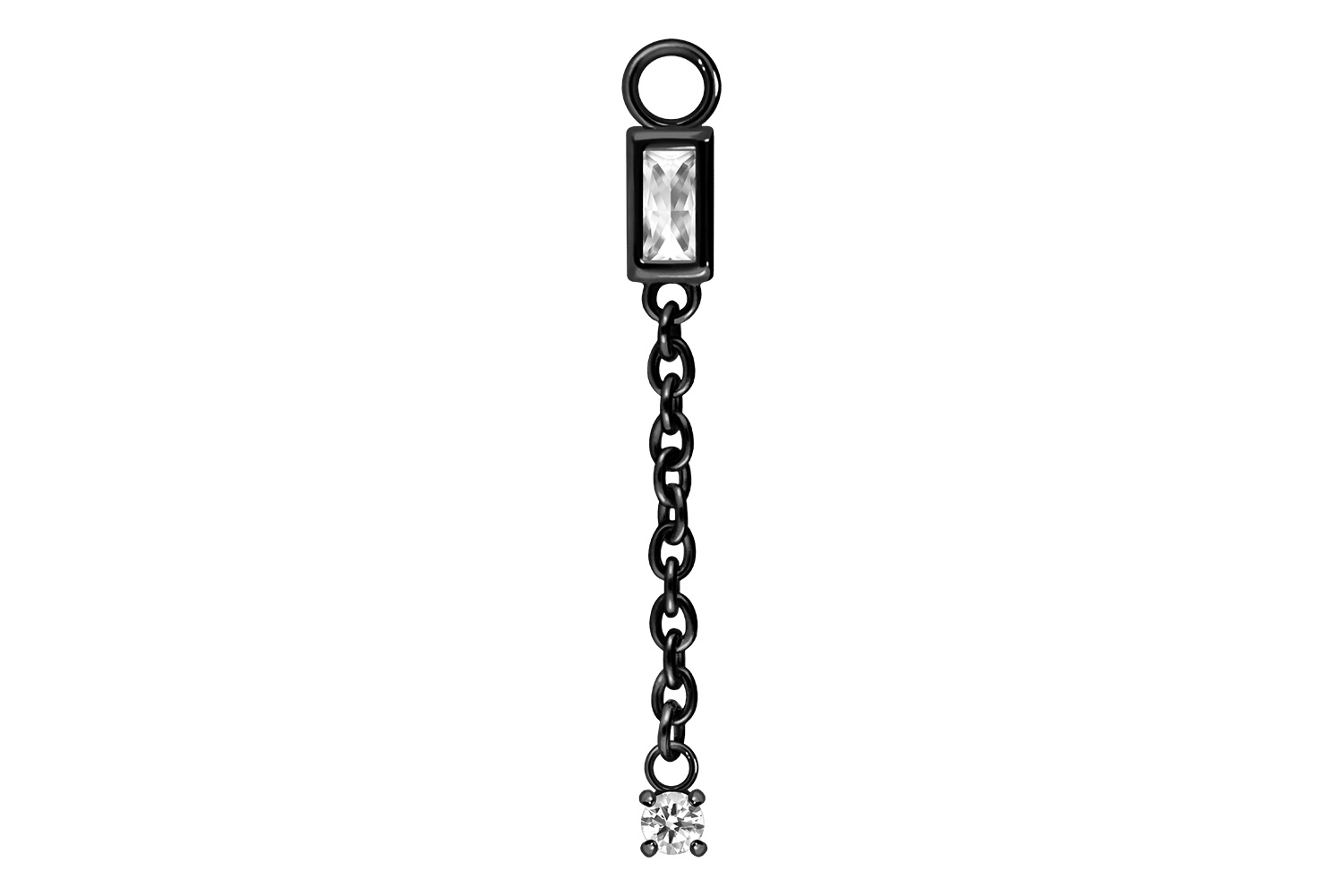 Chirurgenstahl Anhänger für Clicker KRISTALLE + KETTE von Piercingline